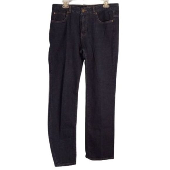 Chaps Size 12 Denim Madden Straight Jeans Womens Dark Wash - Picture 1 of 10
